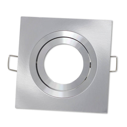 Einbaurahmen GU10 MR16 schwenkbar eckig Gehäuse Einbaustrahler Ø75-82mm Bohrloch Spot LED Halogen