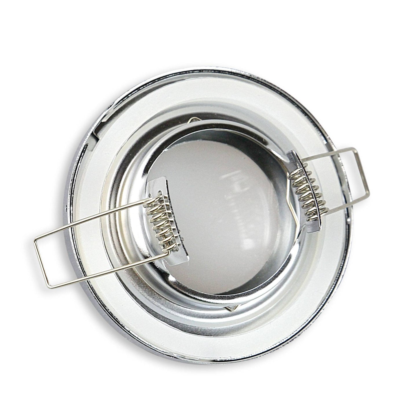 LED Einbaustrahler GU10 Badezimmer Einbaurahmen gebürstet flach rund Dusche Spot