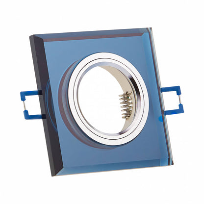 Einbaurahmen GU10 MR16 Glas Rahmen Einbaustrahler 75mm Einbau-Spot LED Halogen