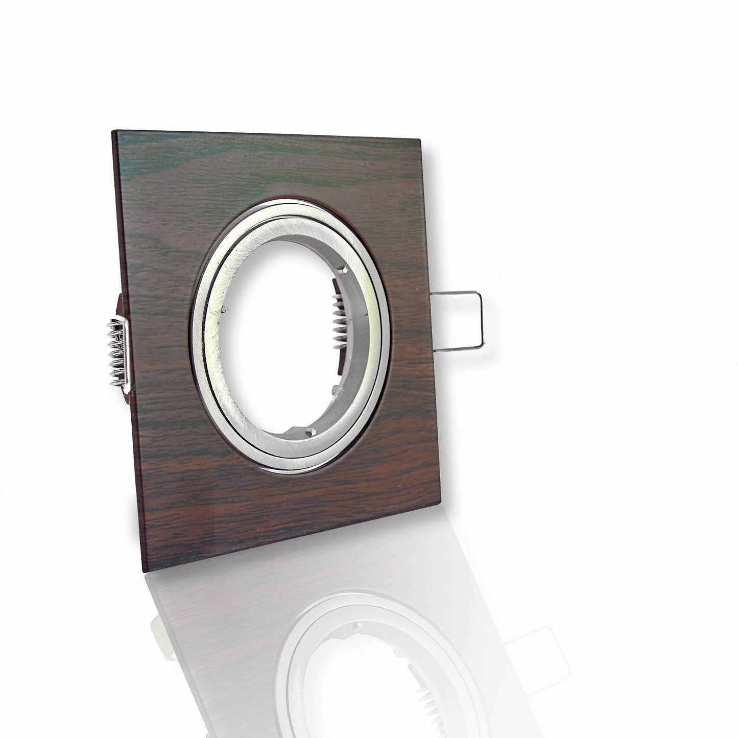 LED Einbaustrahler schwenkbar braun eckig Holz super flach 3-6,5W IP40 230 Volt