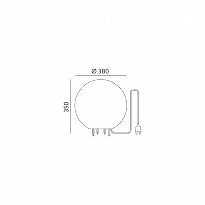 LED Leuchtkugel Kugel-Leuchte Außen-Lampe IP65 Stein Optik Gartenlampe E27