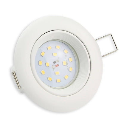 LED Einbaustrahler schwenkbar rund 230 Volt Spot Lampe 75mm Wandleuchte