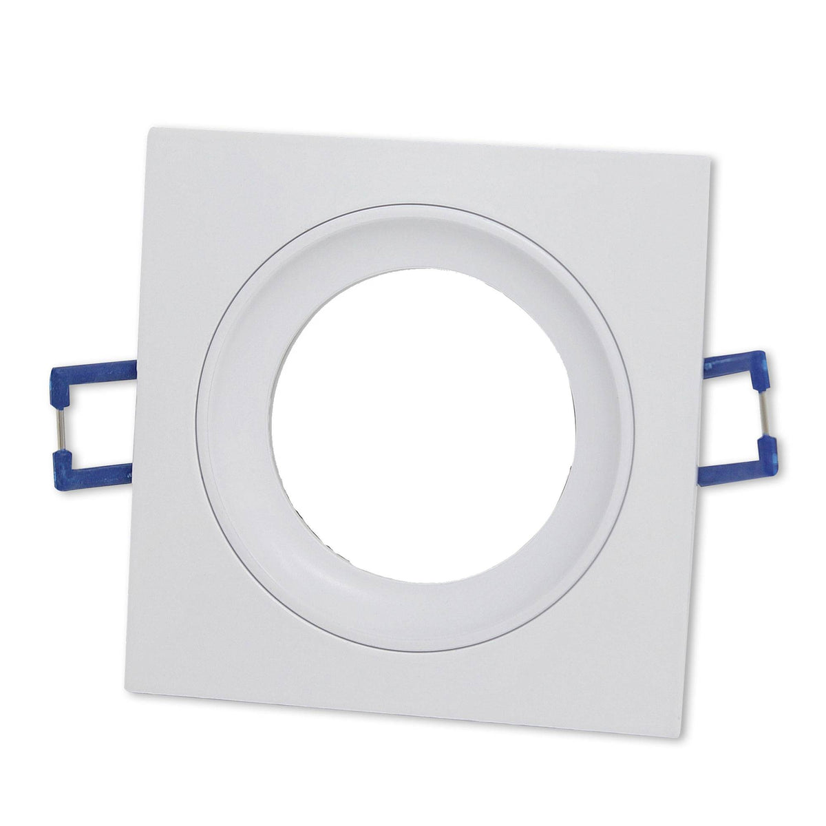 Einbaurahmen GU10 MR16 rund eckig weiß Rahmen Einbaustrahler Ø75mm Bohrloch
