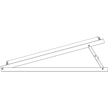 Flachdachhalterung Aluminium-Montagesystem für Solarpanels 30–35 mm – Neigbar 15–30° – Balkonkraftwerk Halterung inkl. Zubehör