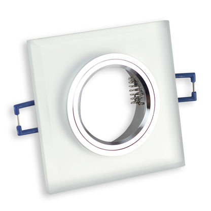 LED Einbaustrahler MR16 12 Volt 5-7W rund eckig Einbauspot Glas 75mm Bohrloch