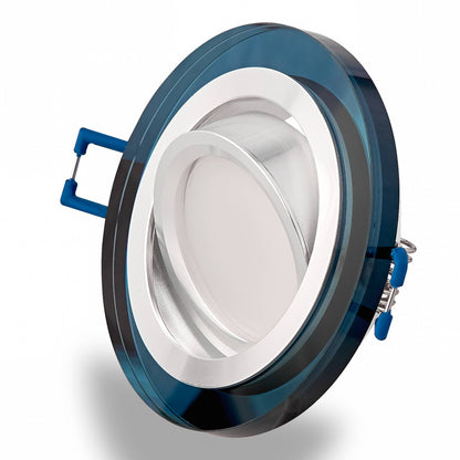 LED Einbaustrahler Glas 3-6,5W dimmbar Deckenleuchte Einbauleuchte 75-80mm flach