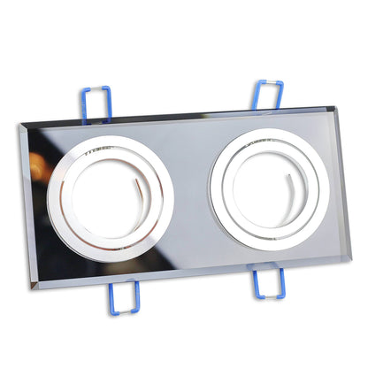 LED Einbaustrahler 3W 5W 6,5W Glas dimmbar schwenkbar 230V 2-fach Einbauspot