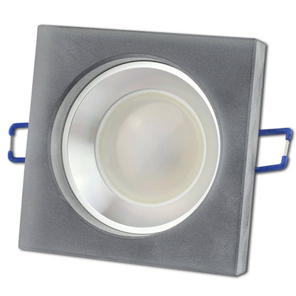LED Einbaustrahler Glas matt flach 3W 5W 6,5W Einbauspot 70mm Leuchte