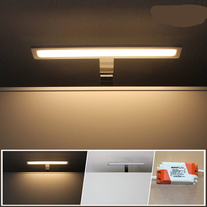 LED Schrankbeleuchtung Regalbeleuchtung Wohnzimmer neutralweiß Edelstahl Lichter 230V neu