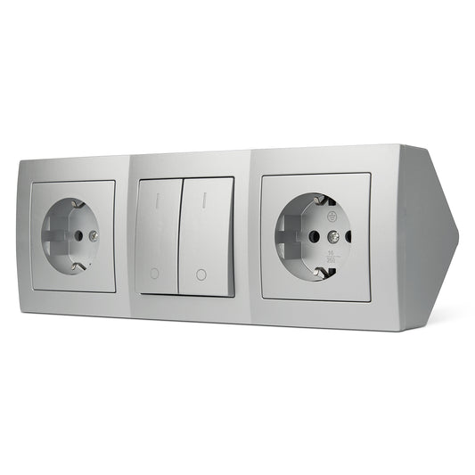 Steckdosenblock mit USB Schalter Tischsteckdose Ecksteckdose