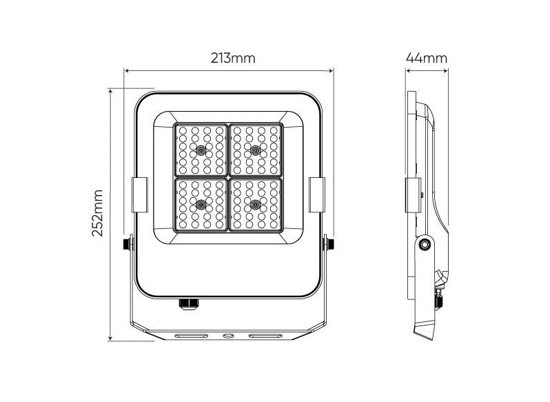 50W LED-Fluter, Industrie-LED-Fluter  (4000K, 7000lm, IP66) für Produktion, Parkplätze & Co.