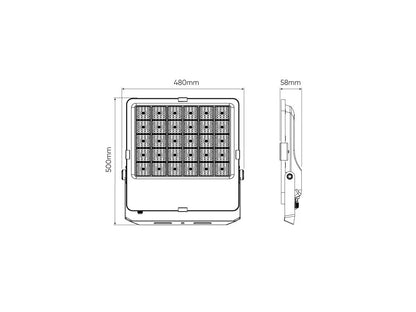LED Industrie Flutlicht 400W Neutralweiß (4000K) – IP66 Outdoor/Indoor Halle, Sport & Parkplatz