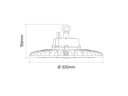LED Hallenstrahler 200W 4000K – 38000lm, Dimmbar (1-10V), 90° Abstrahlwinkel