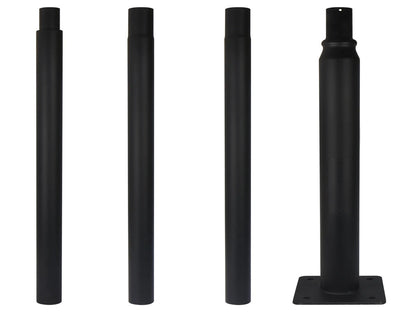 Straßenleuchte Lichtmast Schwarz – Höhenverstellbar 2–4m, wetterfest & stabil