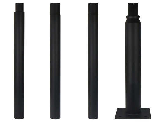 Straßenleuchte Lichtmast Schwarz – Höhenverstellbar 2–4m, wetterfest & stabil