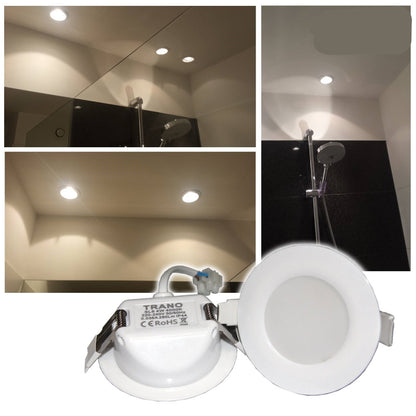 LED Einbaustrahler Badezimmer 30mm Tiefe 4W 6W 8W IP 44 230Volt Einbauspot
