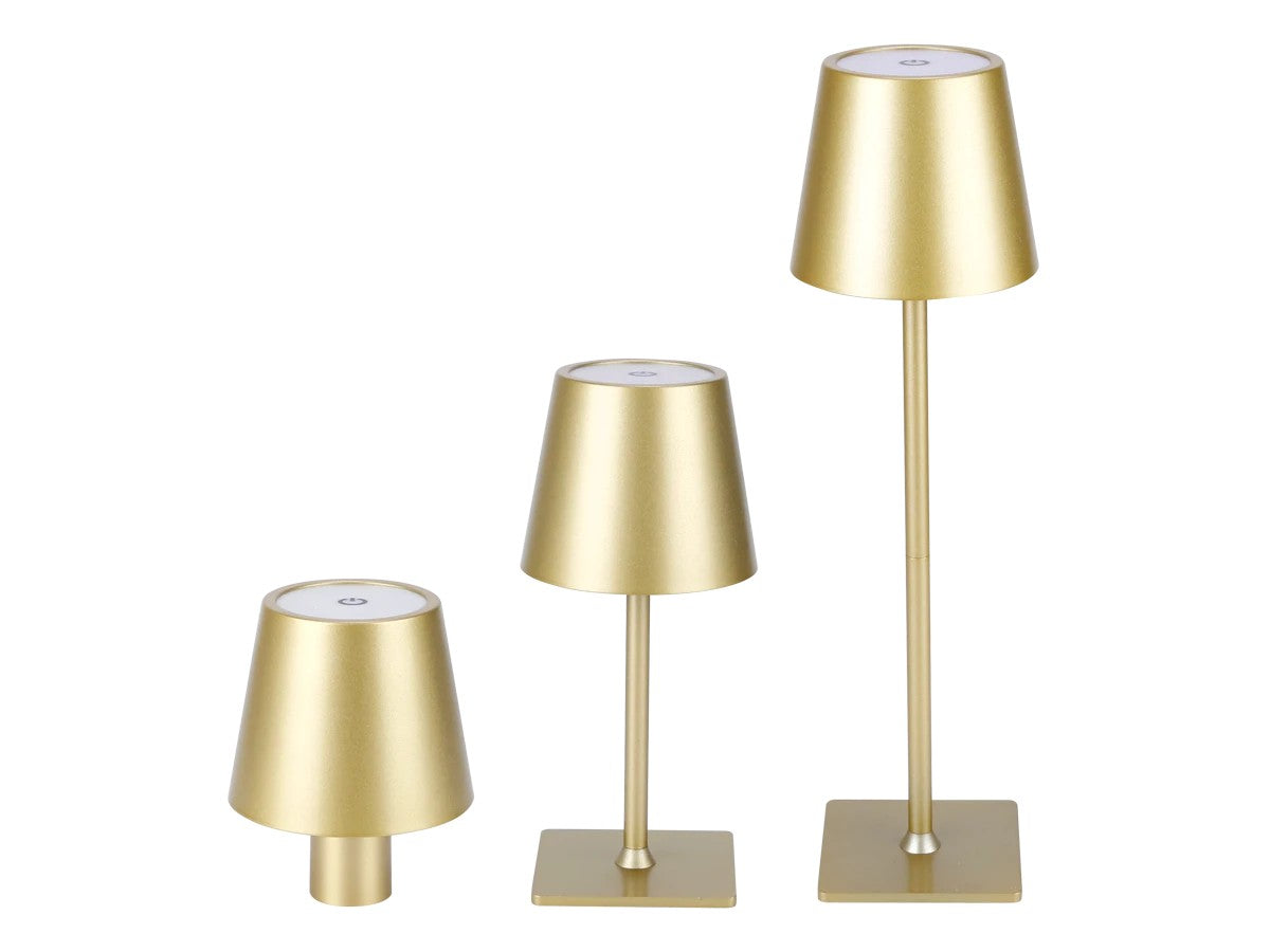 LED Akku Tischleuchte IP54 3,5W 400lm CCT 3000/4000/5000K Touchdimmer USB-C, in 5 Farben