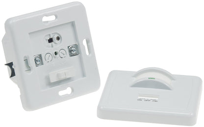 Trano PIR Bewegungsmelder UP 160° LED geeignet, 2-/3-Draht, 230V, IP20, weiß, Ø60mm, 1–500W