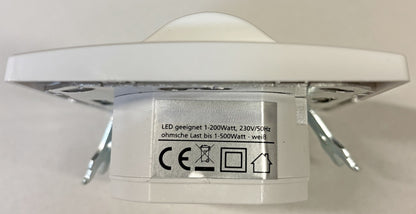 Trano PIR Bewegungsmelder UP 160° LED geeignet, 2-/3-Draht, 230V, IP20, weiß, Ø60mm, 1–500W