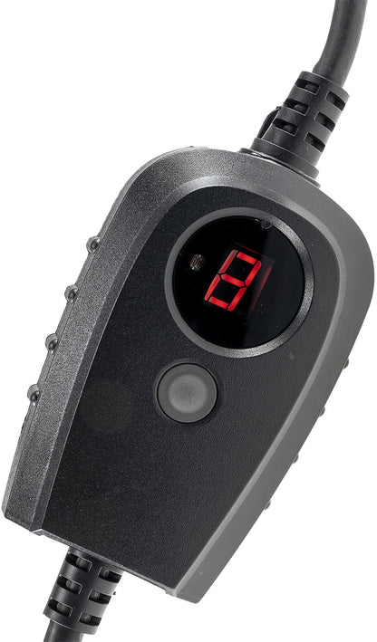 Trano Zwischenstecker mit Dämmerungsschalter & Timer (1–9 Std.), IP44, 3680W, 230V, Display, Garten-/Teichbeleuchtung, Outdoor