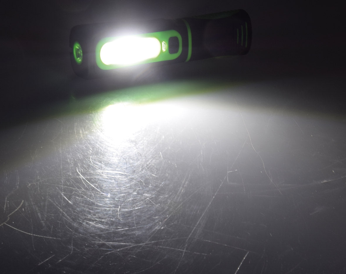 Trano LED Arbeitsleuchte 3W 250lm IP44 mit Akku, Ladeschale, Magnethalter – COB-LED, 4500K, 2200mAh