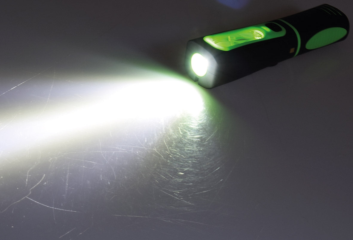 Trano LED Arbeitsleuchte 3W 250lm IP44 mit Akku, Ladeschale, Magnethalter – COB-LED, 4500K, 2200mAh