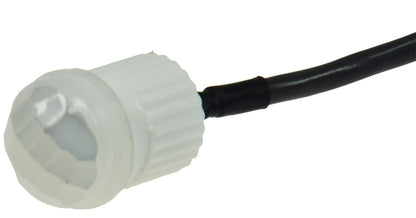 Einbau Bewegungsmelder 12V DC 1-60W LED geeignet Weiß – PIR Sensor 360° IP20, Ø15mm, einstellbar, für Decken & Möbel, Innenbereich