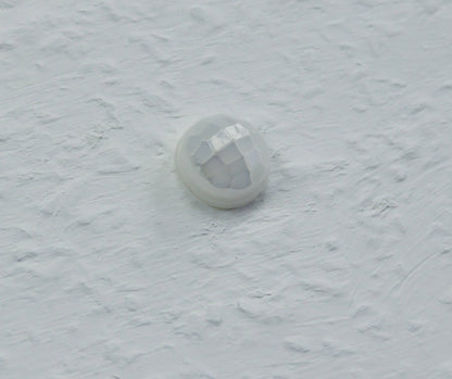 Einbau Bewegungsmelder 12V DC 1-60W LED geeignet Weiß – PIR Sensor 360° IP20, Ø15mm, einstellbar, für Decken & Möbel, Innenbereich