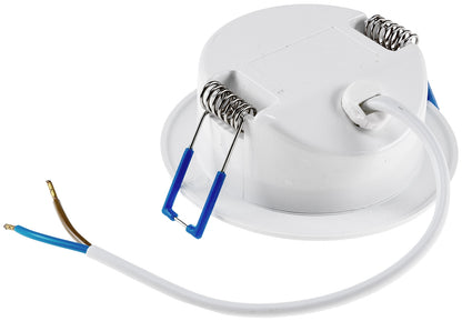 LED-Einbauleuchte, 30mm flach, IP44, 460/500 Lumen, 4,9W, 230V, Ø85x30mm, Energieeffizienzklasse E