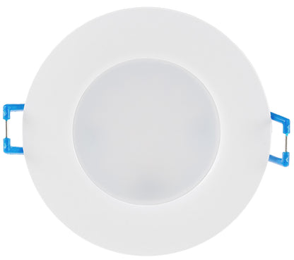 LED-Einbauleuchte, 30mm flach, IP44, 460/500 Lumen, 4,9W, 230V, Ø85x30mm, Energieeffizienzklasse E
