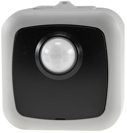Trano Feuchtraum PIR Bewegungsmelder IP54, 250V~ 2-500W, 120°/6m, Dämmerungssensor 2-1000Lux, inkl. AP-Rahmen, grau