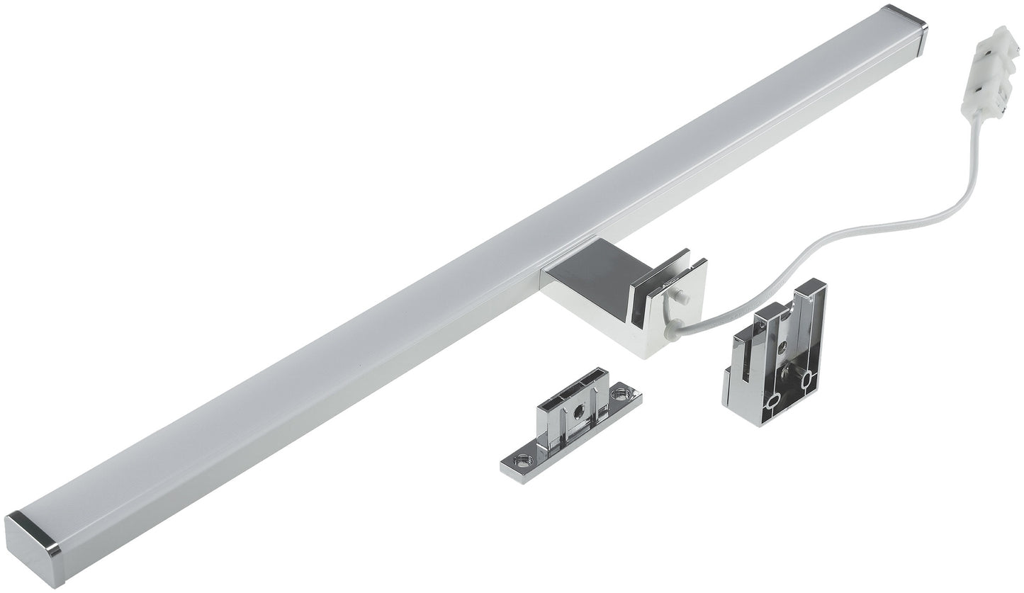 Trano LED Spiegelleuchte 60cm, 11W, 1600lm, 4000K Neutralweiß, IP44, Aluminium, Wand- & Top-Montage, Badlampe 230V