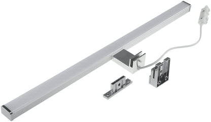 Trano LED Spiegelleuchte 60cm, 11W, 1600lm, 4000K Neutralweiß, IP44, Aluminium, Wand- & Top-Montage, Badlampe 230V