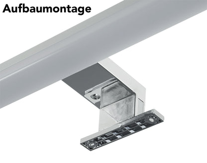 Trano LED Spiegelleuchte 60cm, 11W, 1600lm, 4000K Neutralweiß, IP44, Aluminium, Wand- & Top-Montage, Badlampe 230V