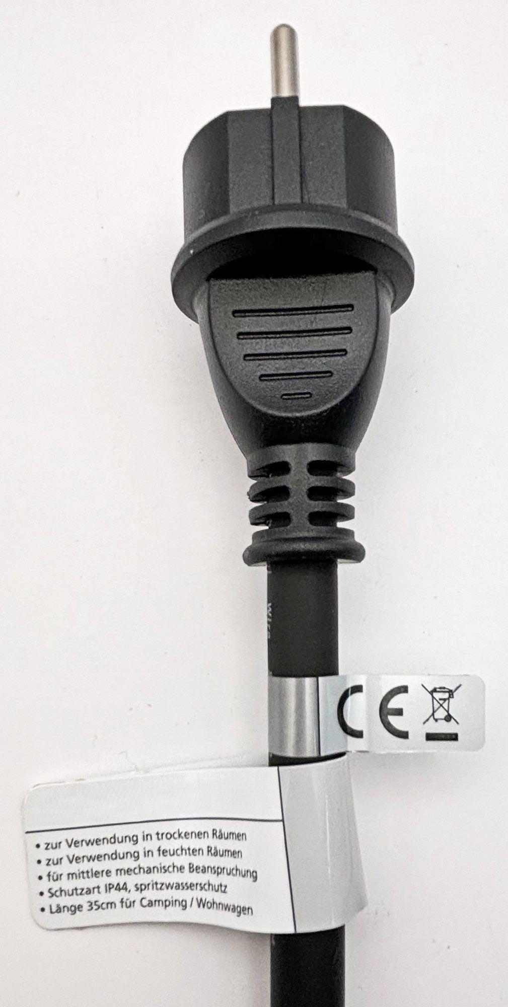 Trano CEE Adapter 230V 16A IP44 – Schutzkontakt-Stecker/Kupplung auf CEE – 0,35m H07RN-F 3G2,5 – Camping Wohnwagen Caravan