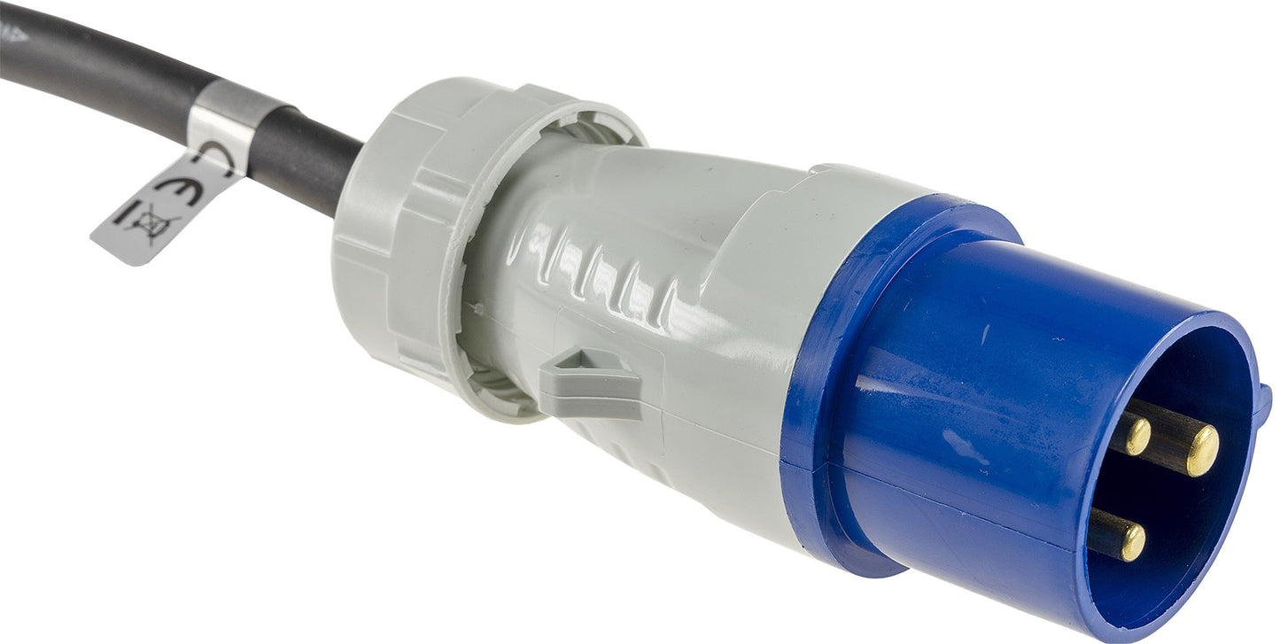 Trano CEE Adapter 230V 16A IP44 – Schutzkontakt-Stecker/Kupplung auf CEE – 0,35m H07RN-F 3G2,5 – Camping Wohnwagen Caravan