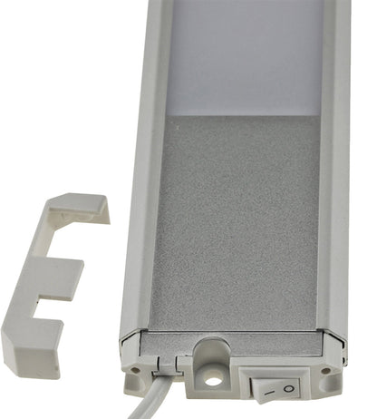 LED Unterbauleuchte 60cm, 230V, Direktbetrieb, Warmweiß/Neutralweiß, Aluminium-Gehäuse, 10W, Nicht Dimmbar, IP20, Inkl. 1,5m Kabel und Stecker