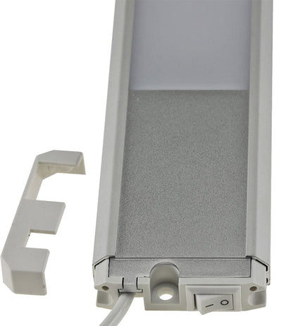 LED Unterbauleuchte 60cm, 230V, Direktbetrieb, Warmweiß/Neutralweiß, Aluminium-Gehäuse, 10W, Nicht Dimmbar, IP20, Inkl. 1,5m Kabel und Stecker