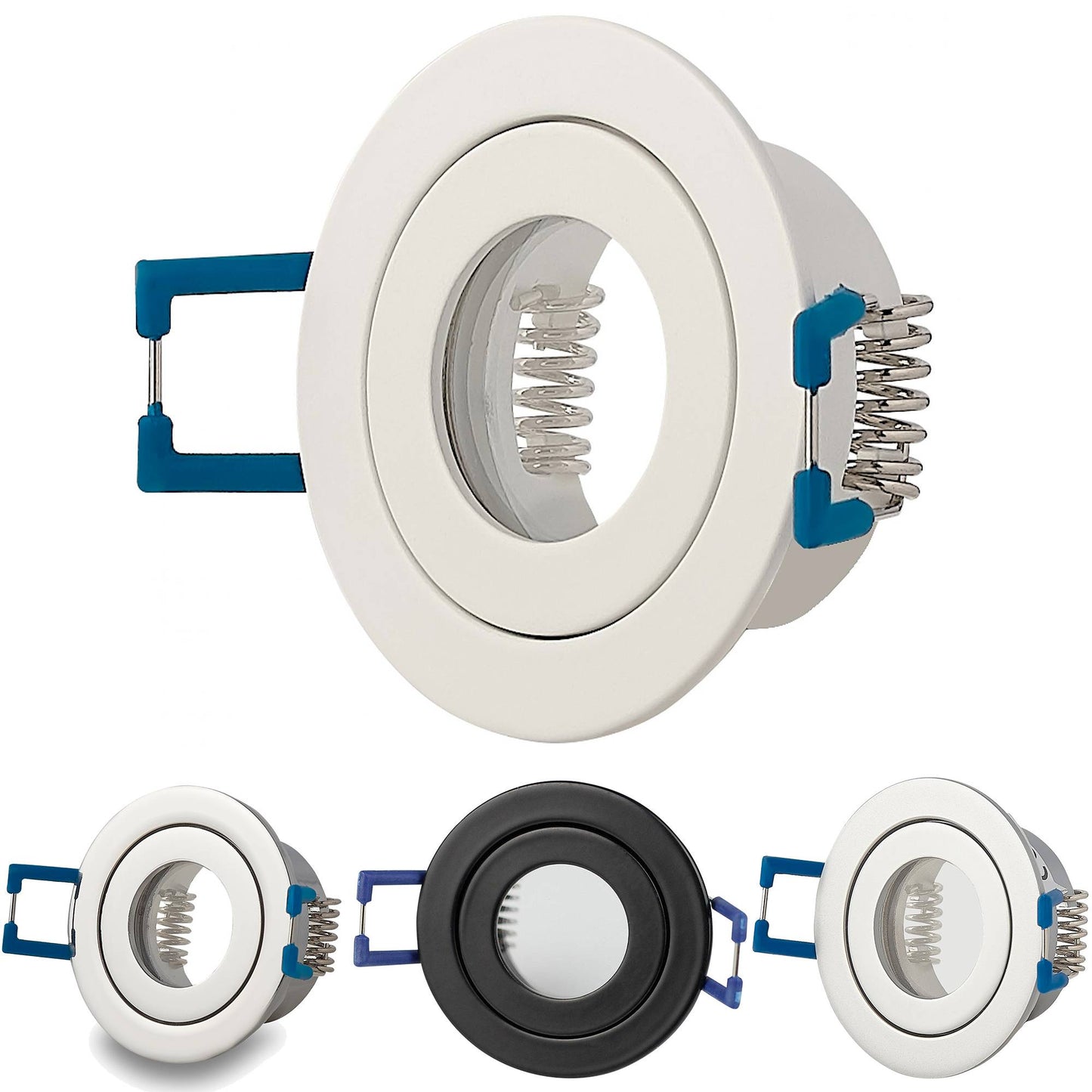 Einbaurahmen GU11 MR11 IP44 rund Bad Gehäuse 40mm Sauna Einbau-Spot Außen