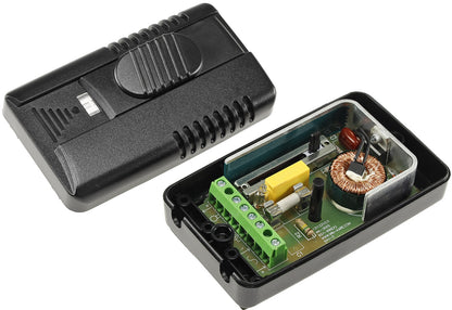 Trano Fußdimmer 230V für LED (3–100W) & Halogen (75–300W) | Phasenanschnitt | Dimmer mit 6-poligem Anschluss & Sicherung