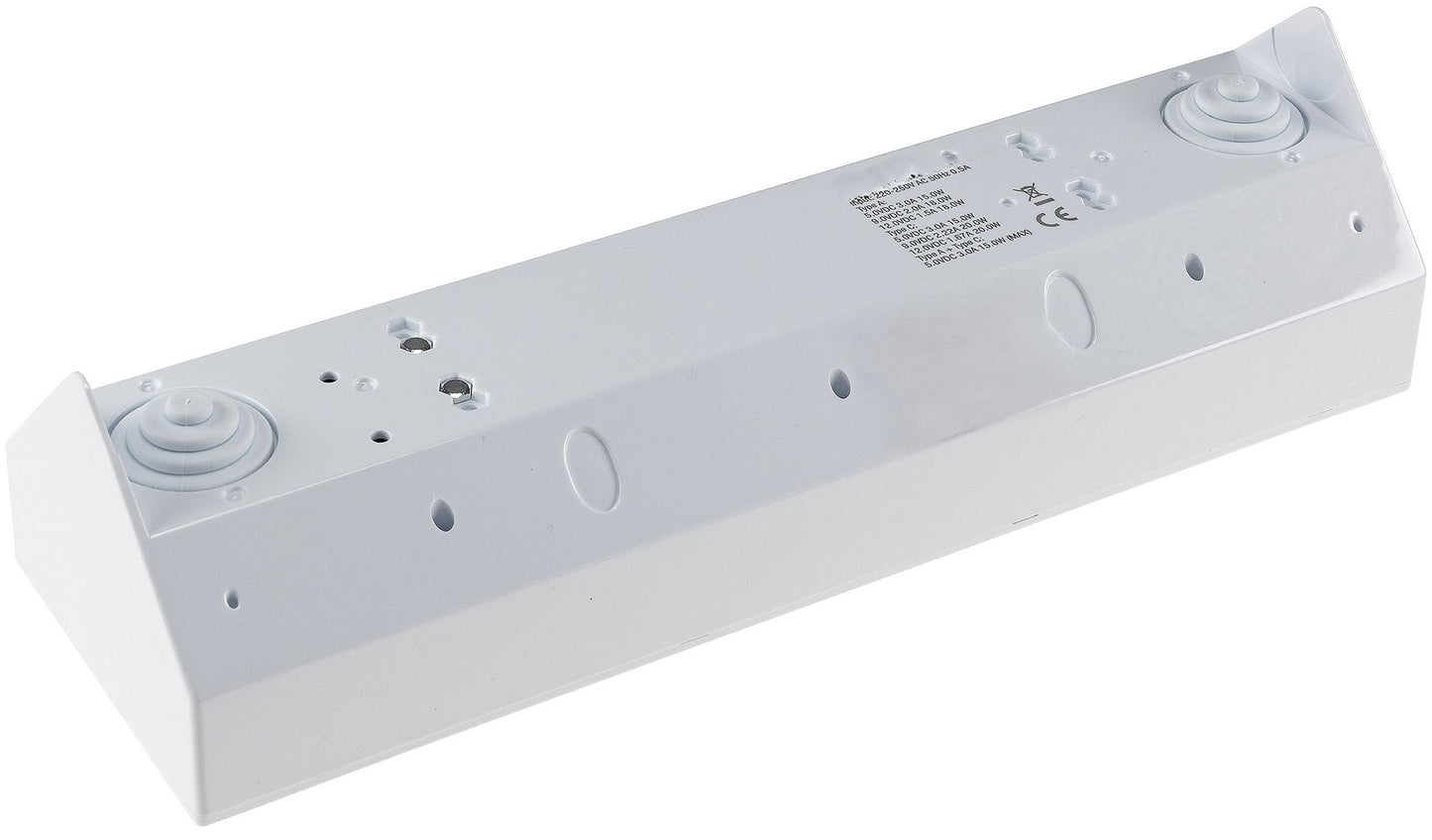 4-fach Steckdosenblock mit USB-A & USB-C, 250V~/16A, 3600W, PD 20W, 3,1A, Aufbaumontage, 26x8x8cm, in 4 Farben