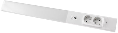 LED Unterbauleuchte weiß mit USB A+C PD, 60cm, Neutralweiß und warmweiß