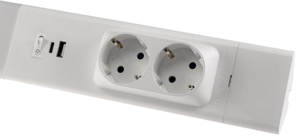 LED Unterbauleuchte weiß mit USB A+C PD, 60cm, Neutralweiß und warmweiß