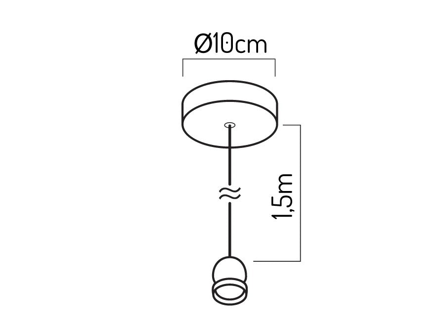 LED-Hängeleuchte Pendelleuchte – 1x E27 Fassung in Jute-Optik (1,5m)