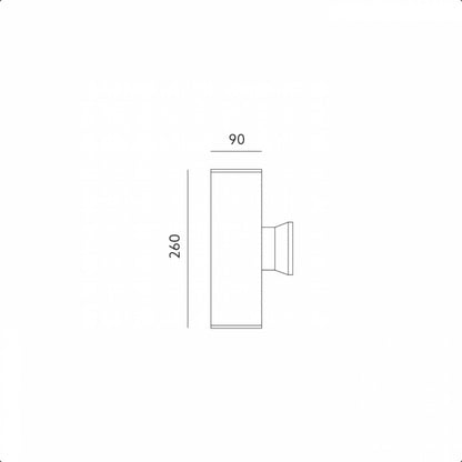 Wandleuchte Außen-Leuchte 26cm Außenlampe IP44 GU10 Anthrazit Wandlampe