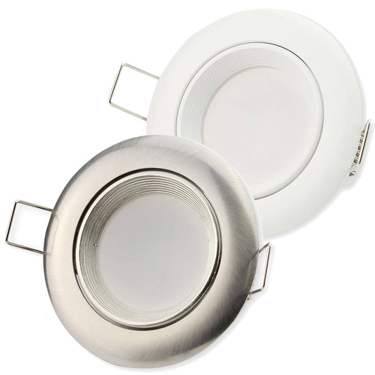 LED Einbaustrahler dimmbar flach rund 3W 5W 6,5W Aluminium 230 Volt Einbauspot