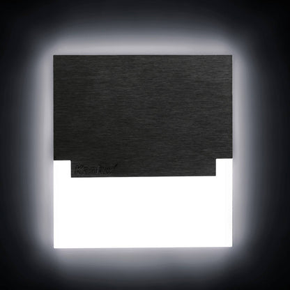 LED Treppenbeleuchtung eckig 230 Volt Treppen-Licht Stufen-Leuchte Wandlampe