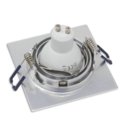 LED Einbaustrahler eckig schwenkbar 230V GU10 1-9W Spot Leuchte 75-85mm