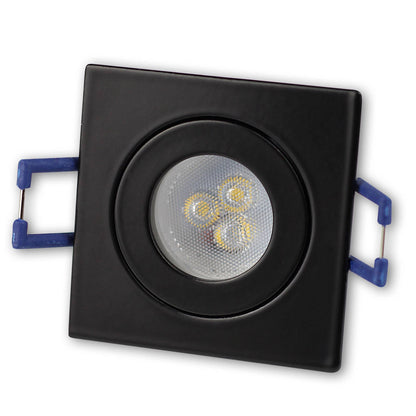Einbaurahmen GU11 MR11 IP44 eckig flach Badezimmer Rahmen 40mm Einbauleuchte