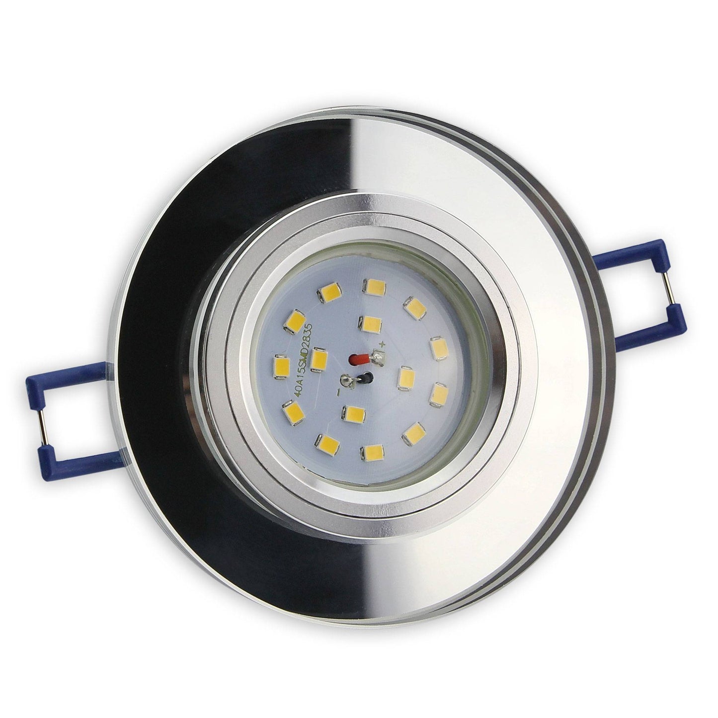 LED Einbaustrahler 230V 5-7W rund eckig Spot Glas 75mm Bohrloch Einbauleuchte